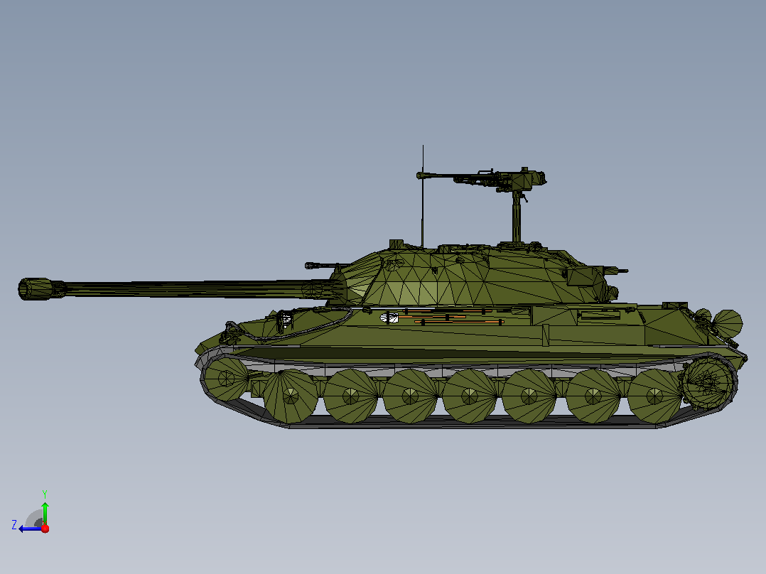 IS-7坦克右视图