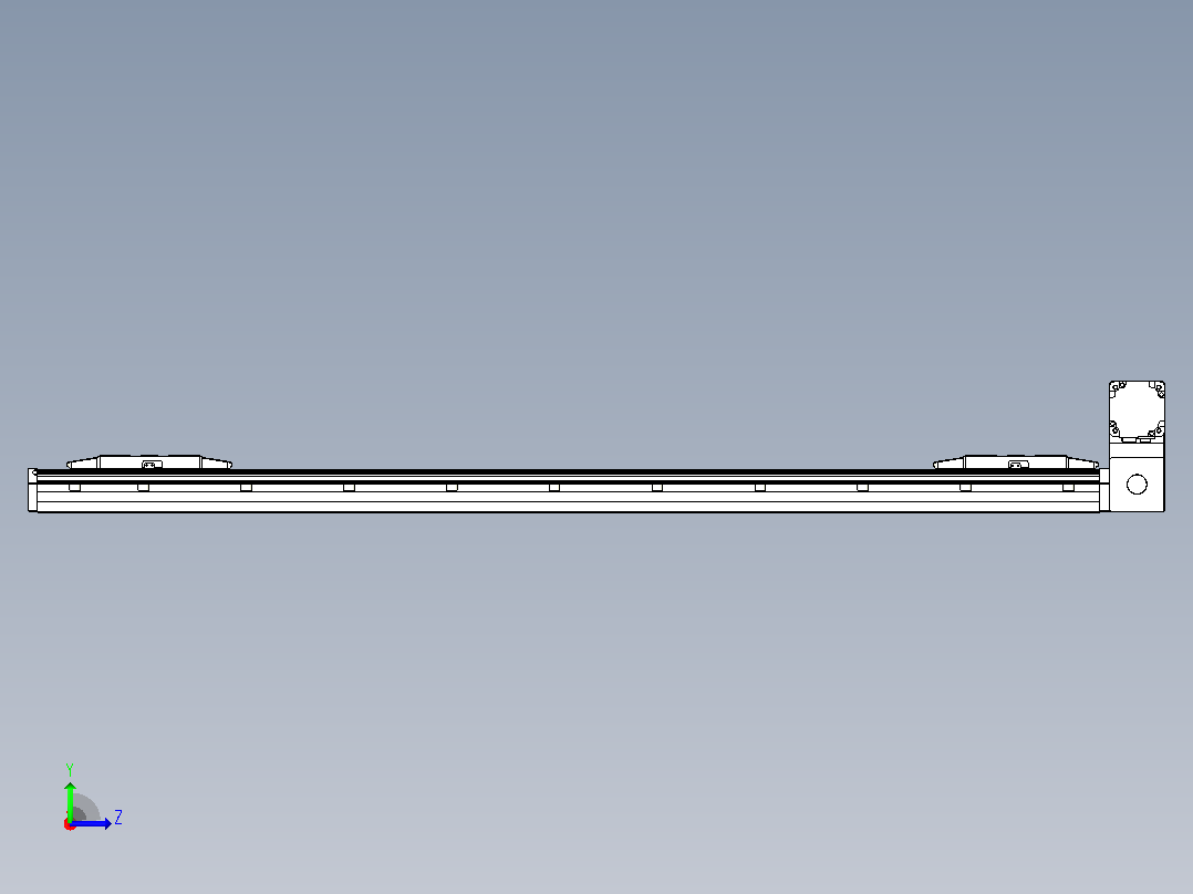 皮带直线轴双滑块型TPA-GCBS-150-P80-L500-RU-M75-N3左视图