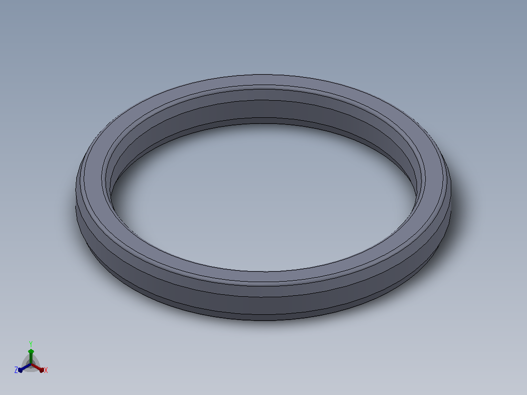 多套GBT9128钢制管法兰用金属环垫3D模型Solidworks设计主视图