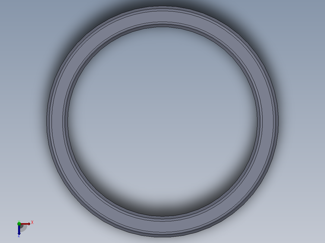 多套GBT9128钢制管法兰用金属环垫3D模型Solidworks设计俯视图