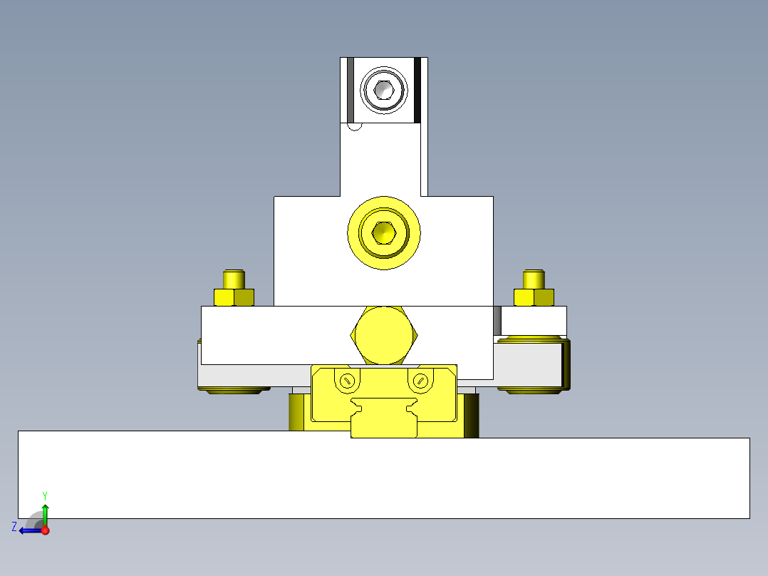 基于连杆构造的内径夹紧、松开机构右视图