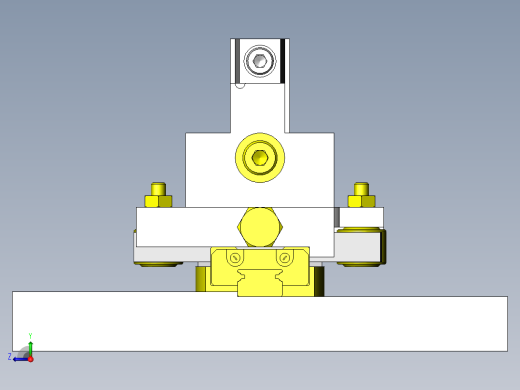 基于连杆构造的内径夹紧、松开机构右视缩略图