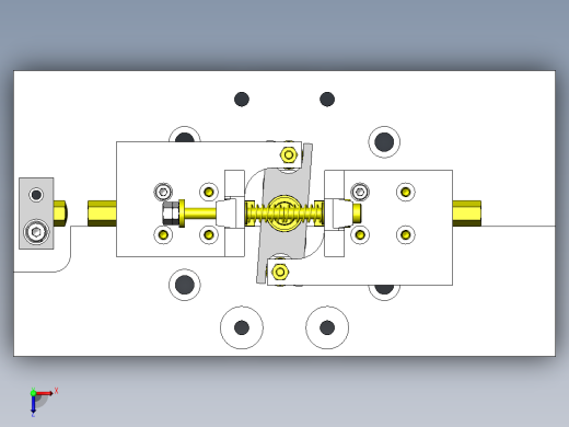 基于连杆构造的内径夹紧、松开机构俯视缩略图
