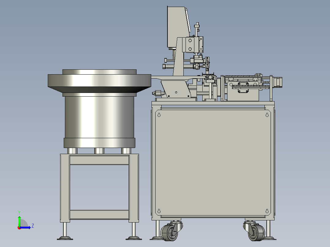 弹性薄板自动焊接机左视图