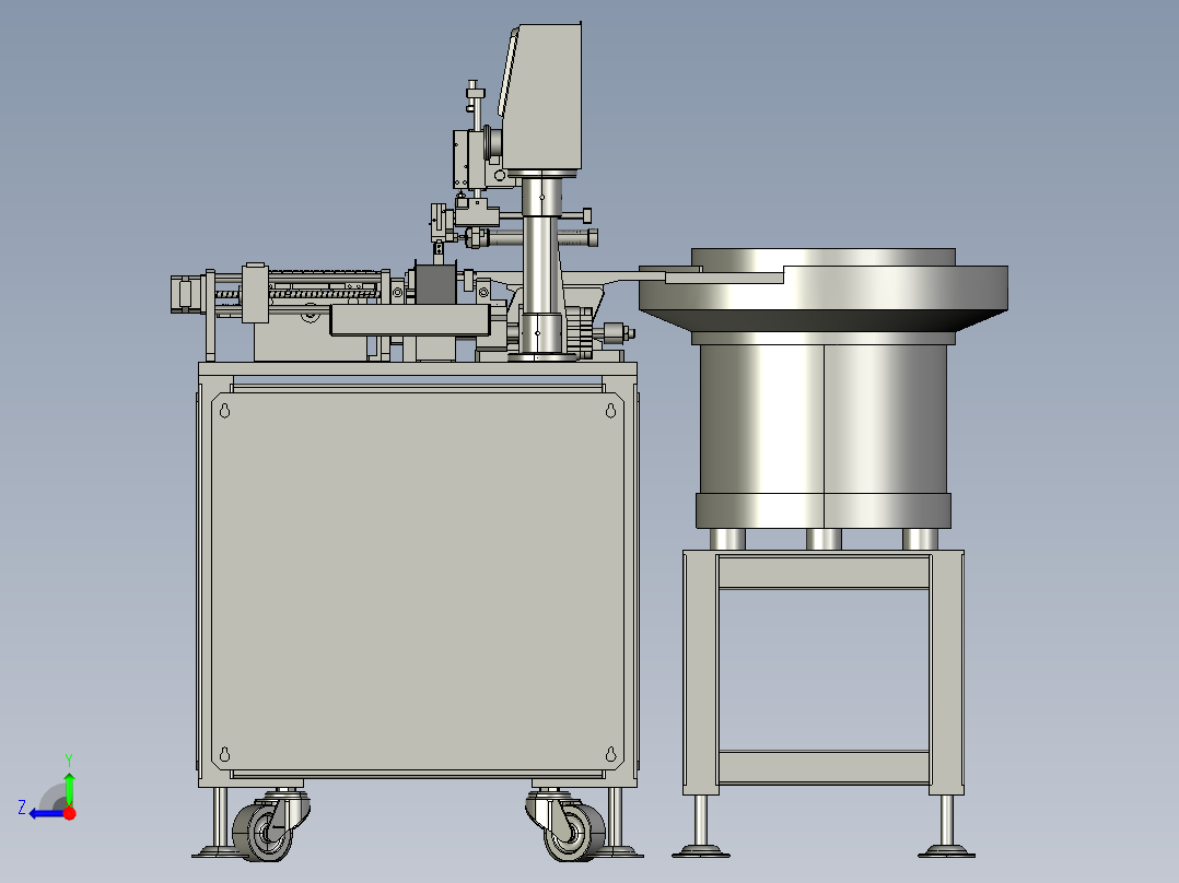 弹性薄板自动焊接机右视图