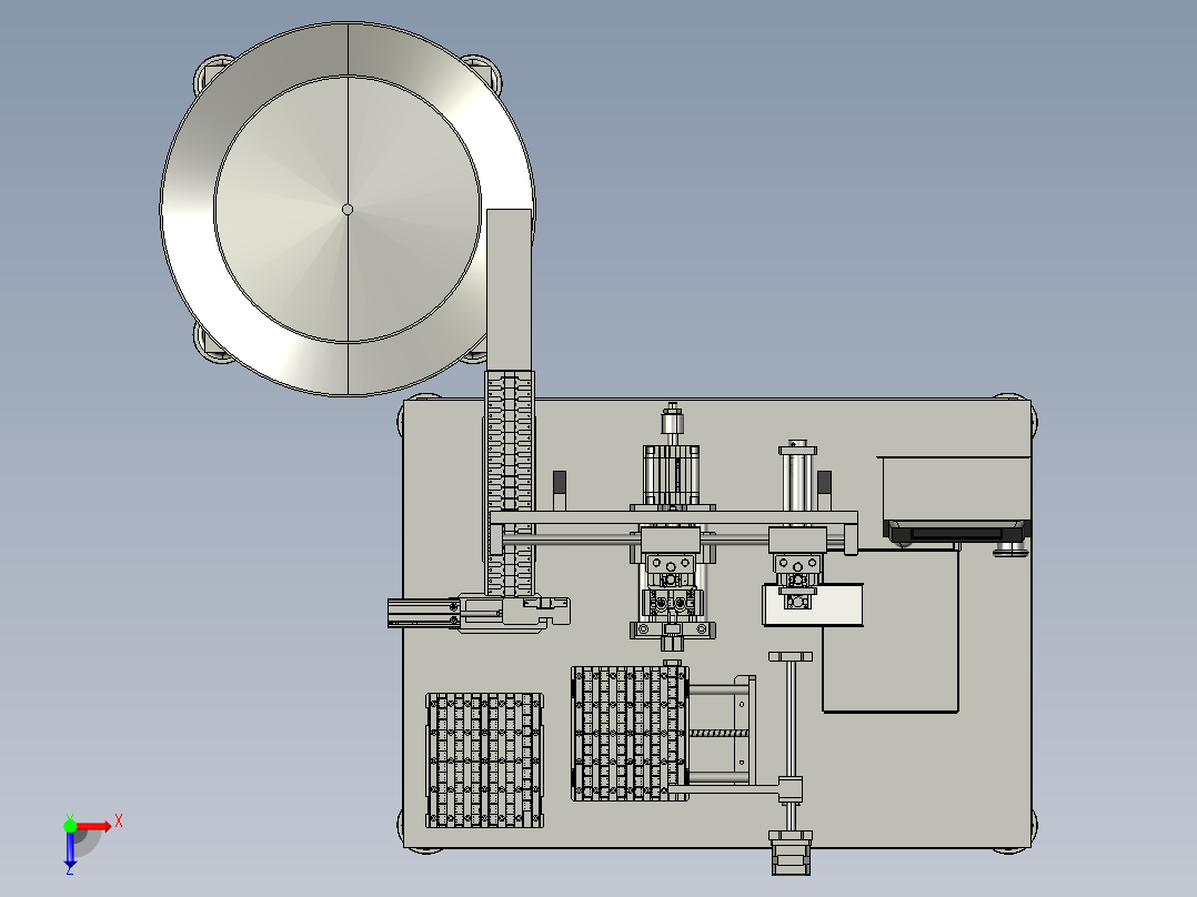 弹性薄板自动焊接机俯视图
