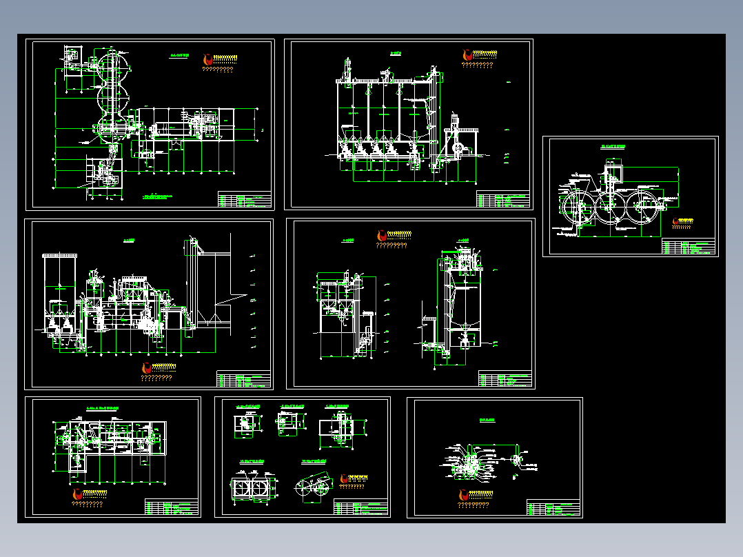 Φ3.2m开流磨_100万吨水泥粉磨全套工艺流程图(8张)
