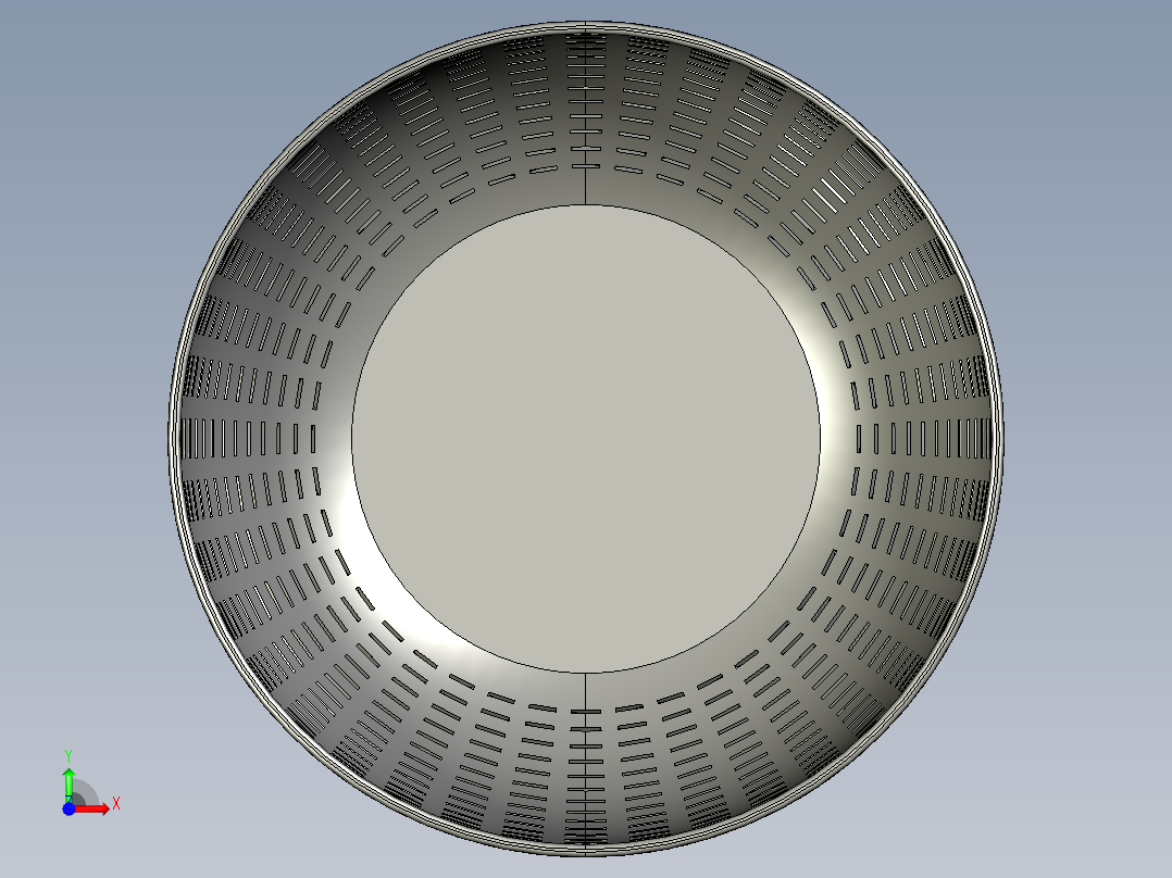 镂空仿贴条花钵前视图