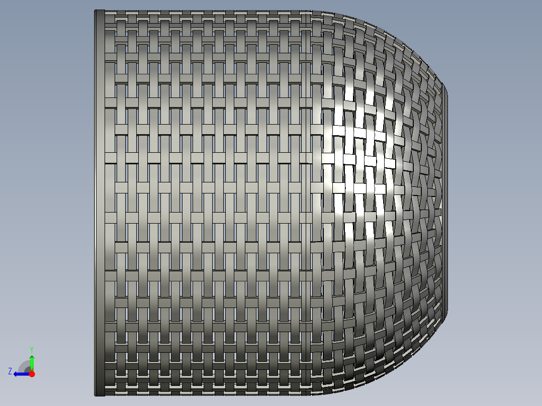 镂空仿贴条花钵右视图