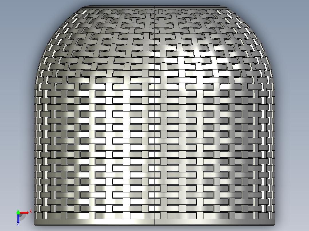 镂空仿贴条花钵俯视图