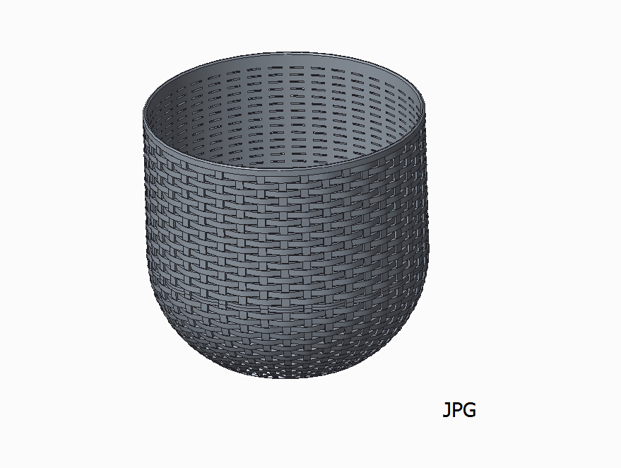 镂空仿贴条花钵