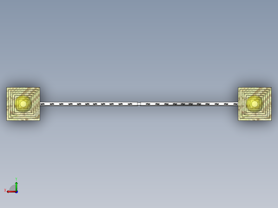 Solidworks雕花大门模型后视图