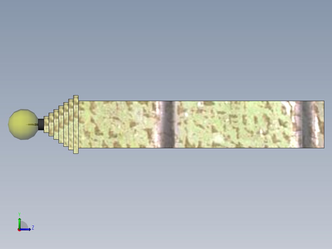 Solidworks雕花大门模型左视图