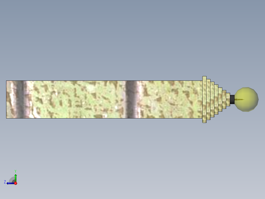 Solidworks雕花大门模型右视图