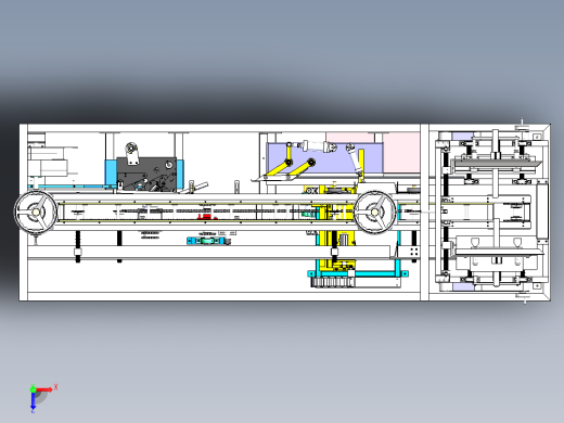 木板自动包装设备设计俯视缩略图