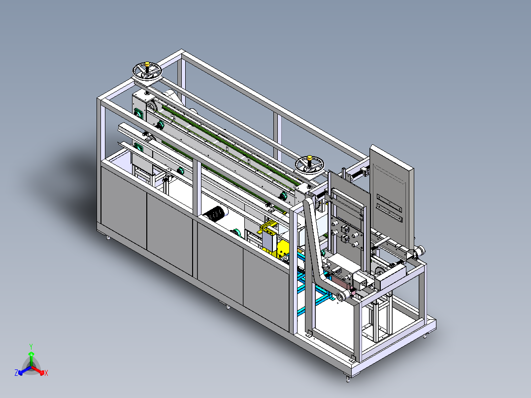木板自动包装设备设计正等轴测图