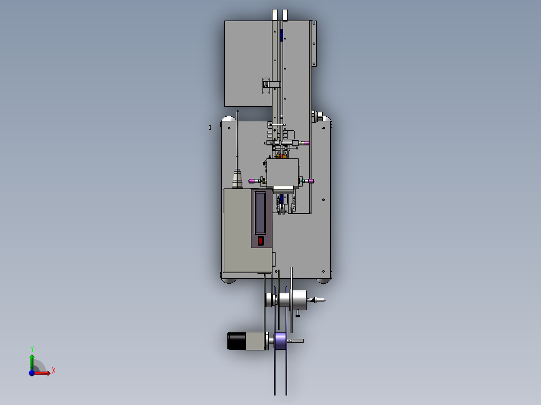 半自动包装编带机器设备前视图