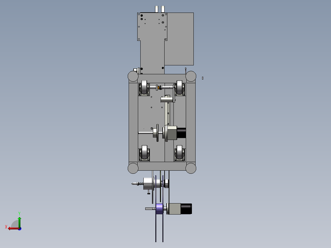 半自动包装编带机器设备后视图