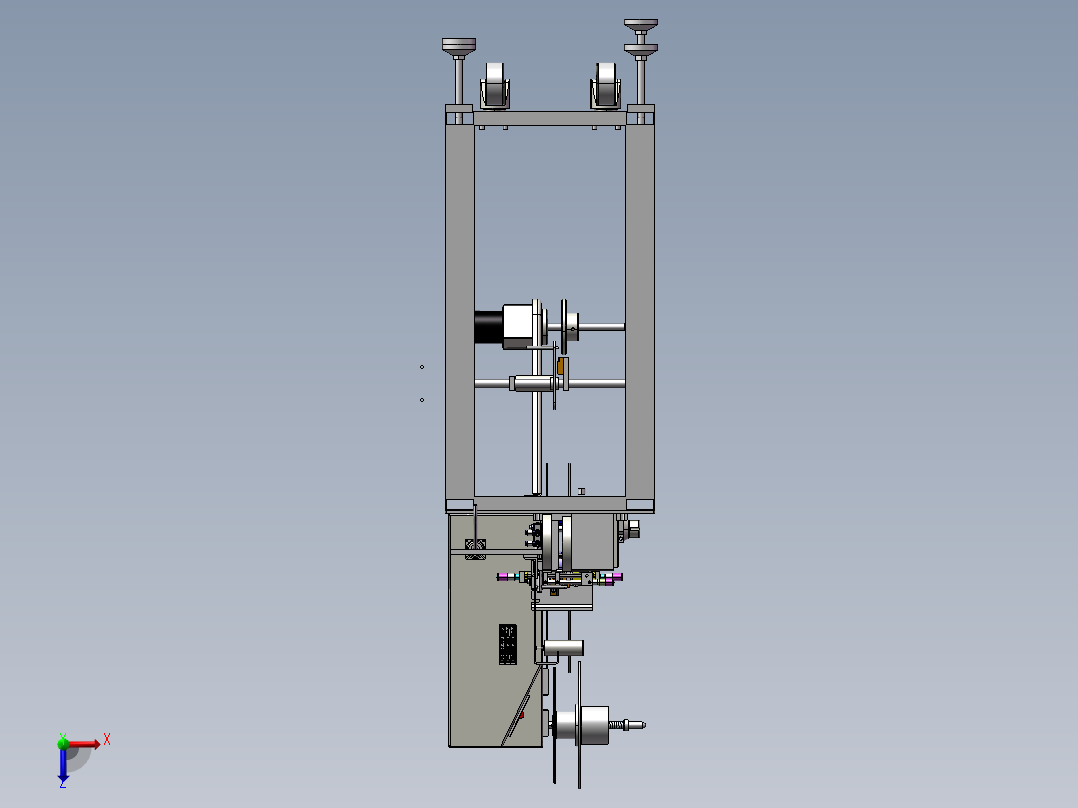 半自动包装编带机器设备俯视图