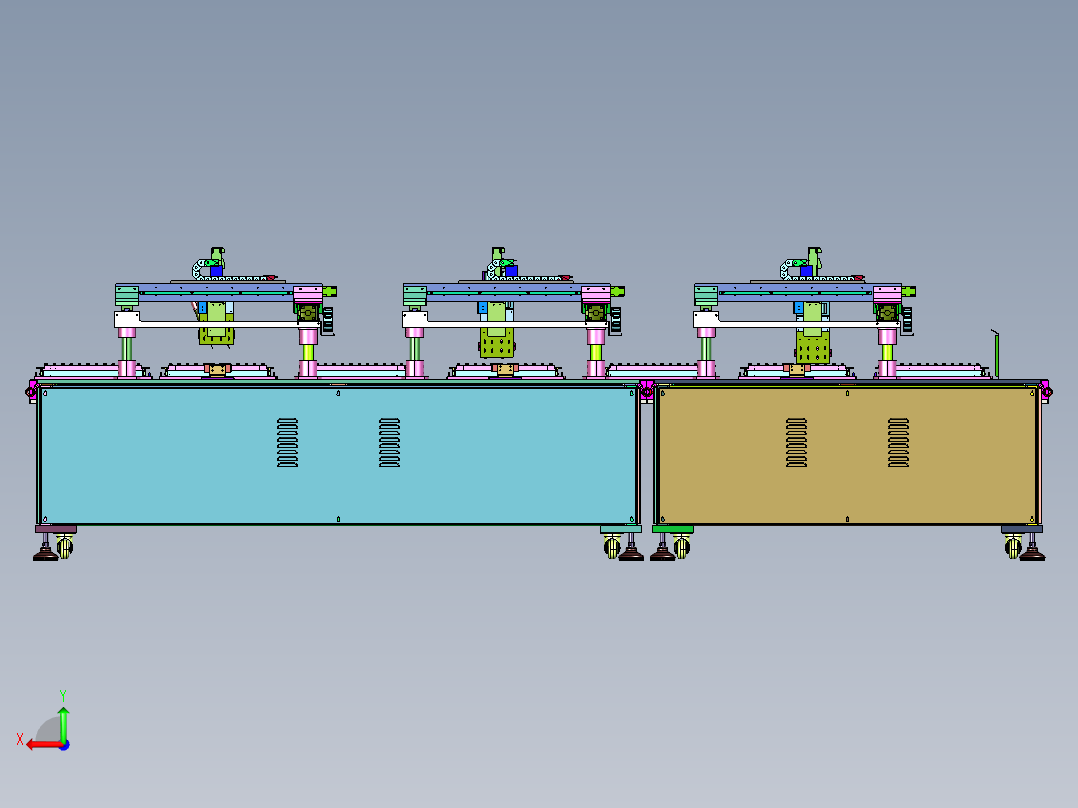 电路板流水线自动焊线机后视图