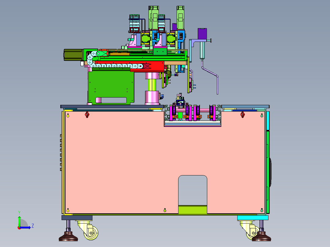 电路板流水线自动焊线机左视图