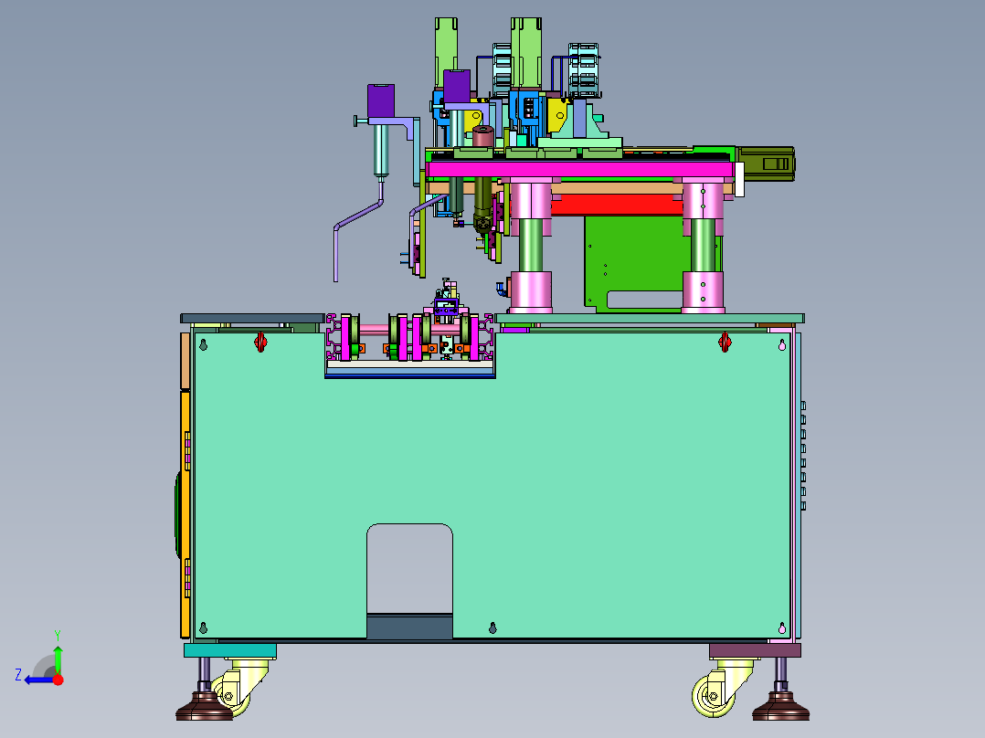电路板流水线自动焊线机右视图