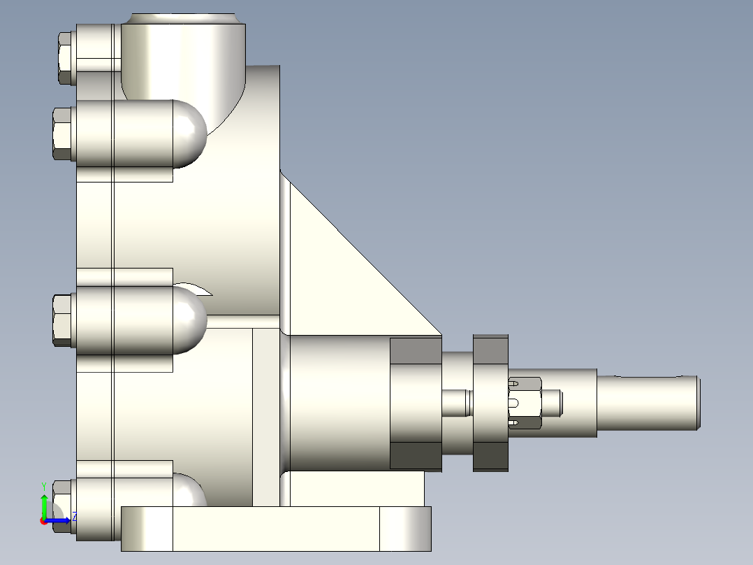 偏心柱塞泵左视图