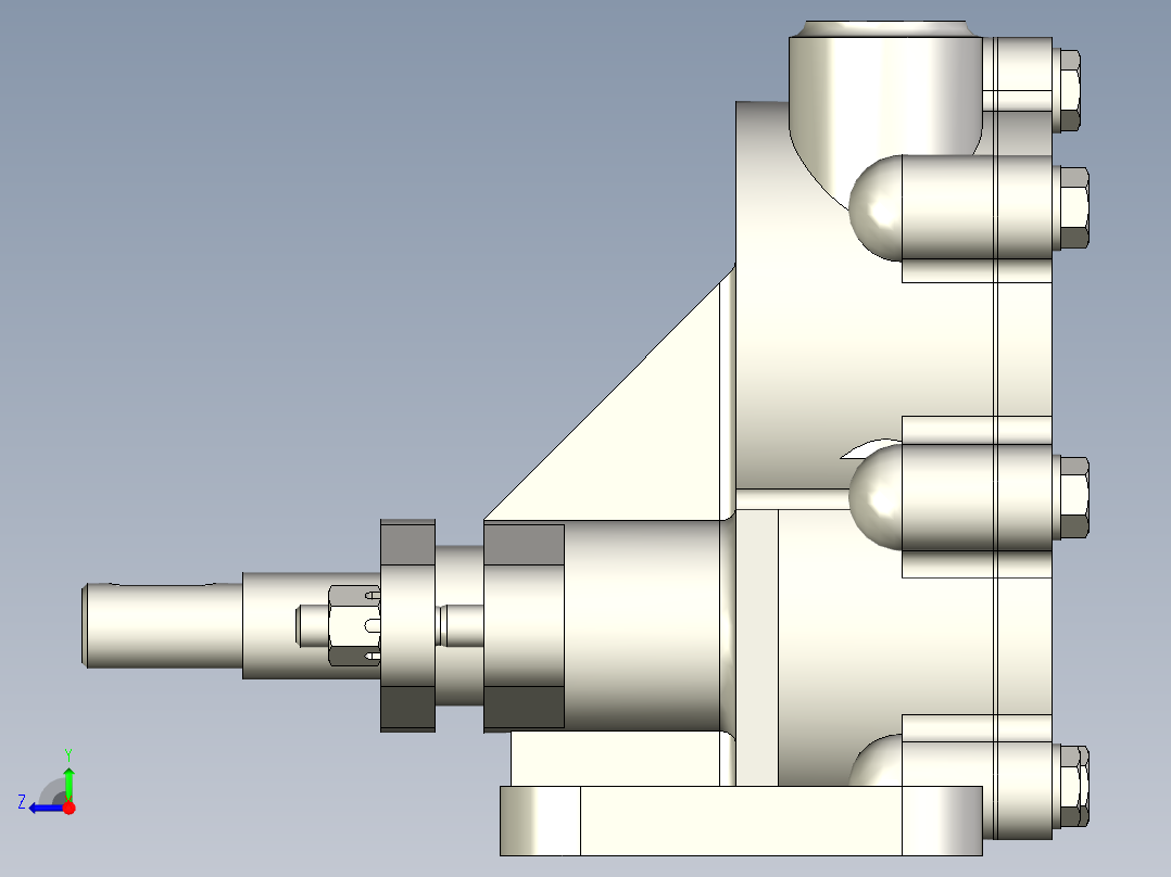 偏心柱塞泵右视图