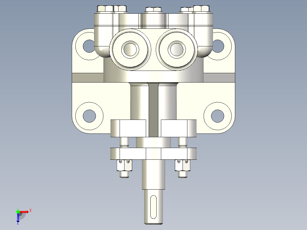 偏心柱塞泵俯视图