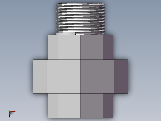 活接-等径内外丝直通 DN20俯视缩略图