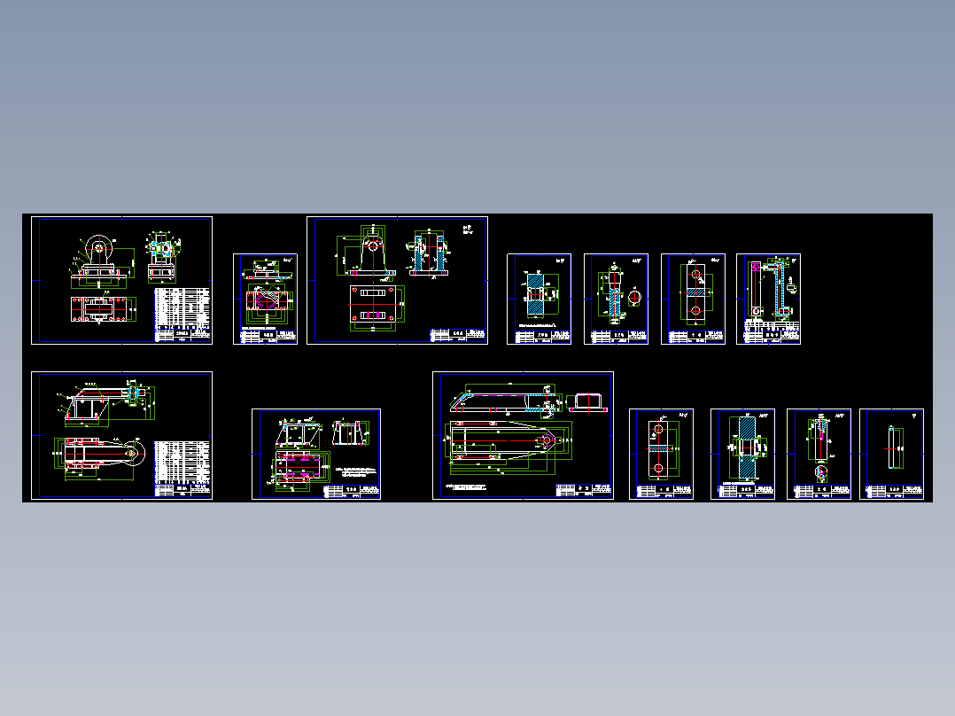 机械结构中的支撑轮和限位轮CAD图纸