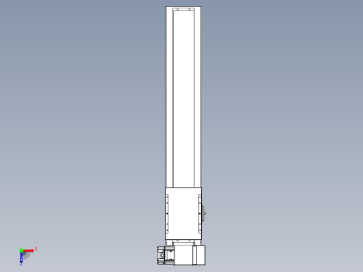 同步带全封闭直线模组TPA-HCB-120D-90-L550-RP-Y-P40-N3俯视缩略图