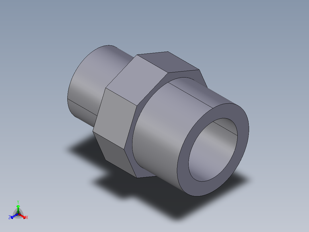 20NRFV BSP减少乳头的阳螺纹端桶主视图