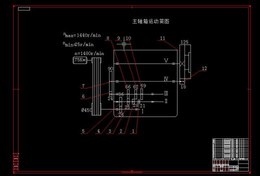 Q463-车床多级齿轮主传动系统设计缩略图