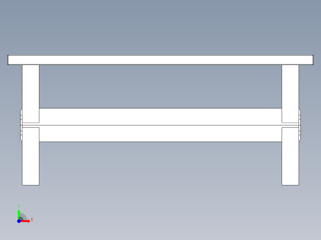 木制桌子前视图