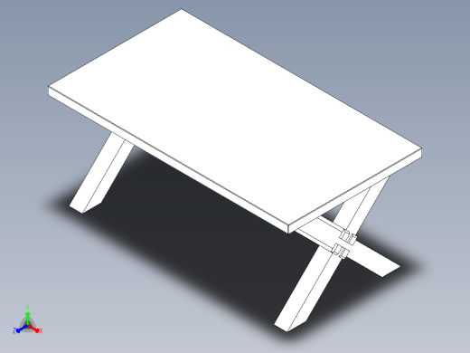 木制桌子正等轴测缩略图