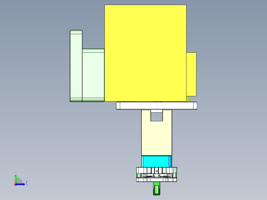 X1-笔记本CNC工装夹具三维模型CNC6-0401左视图