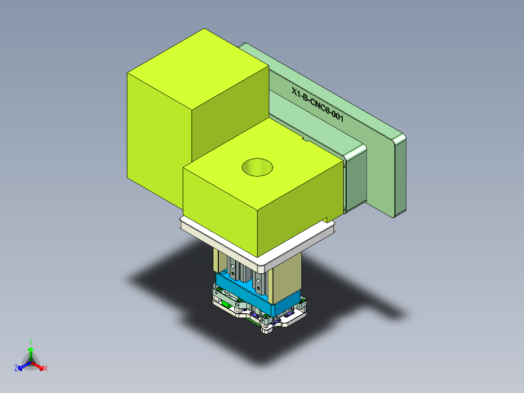 X1-笔记本CNC工装夹具三维模型CNC6-0401正等轴测图