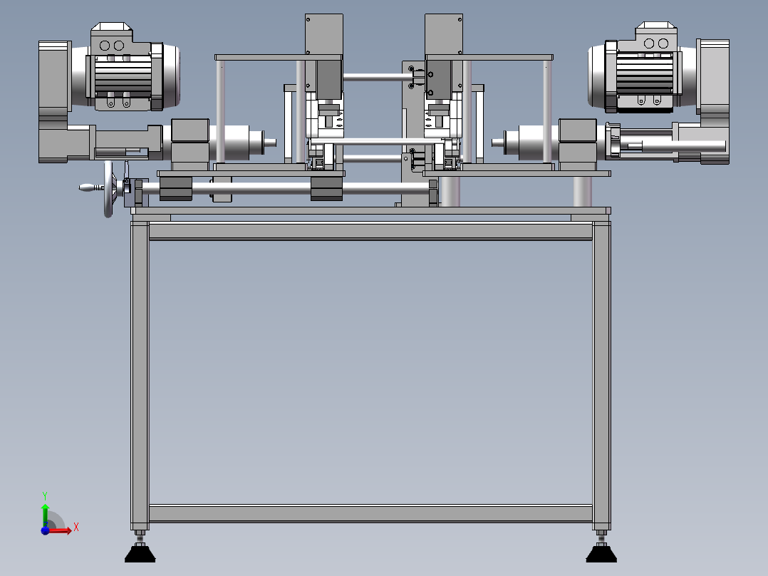圆棒倒角机（sw18可编辑+工程图）前视图