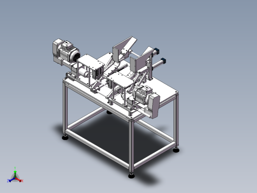 圆棒倒角机（sw18可编辑+工程图）正等轴测缩略图
