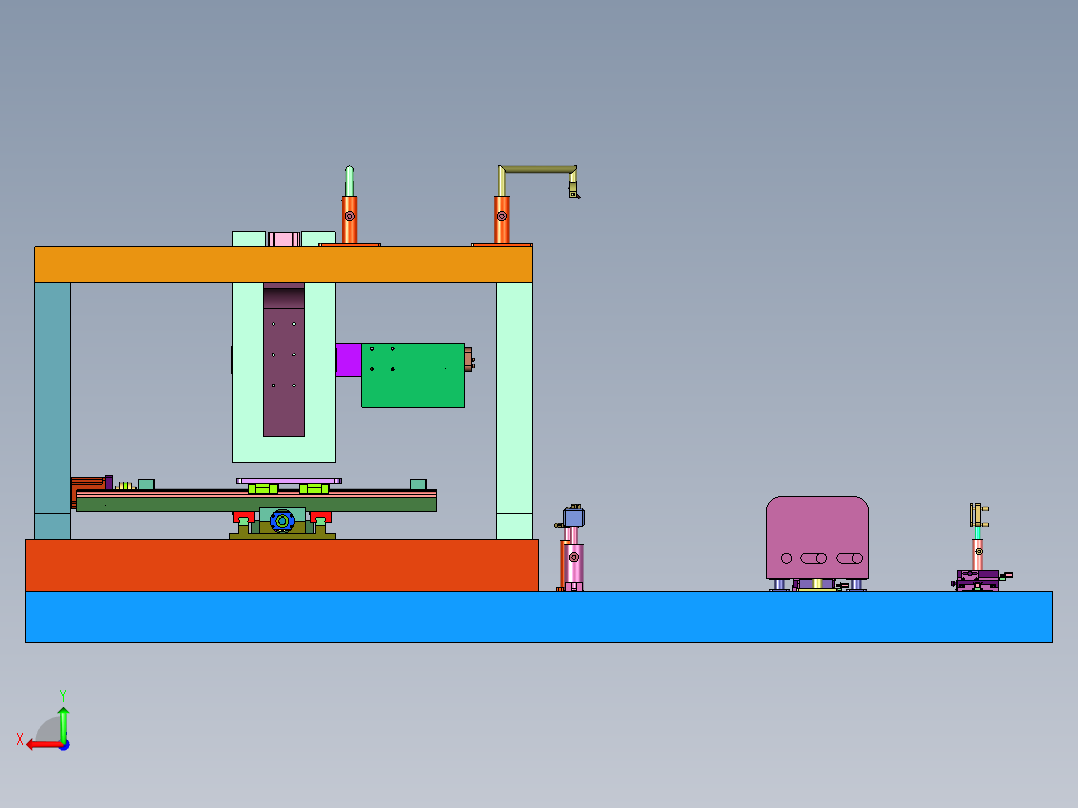 结构特性的光学测试平台后视图