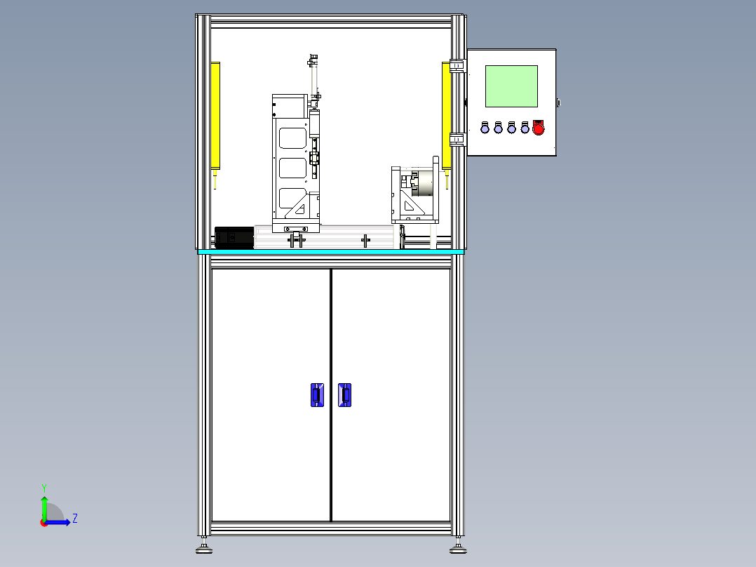 轮毂定子自动安装机左视图