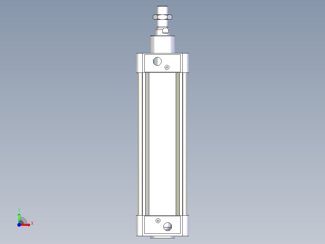 80x200 气缸 ıso 15552前视图