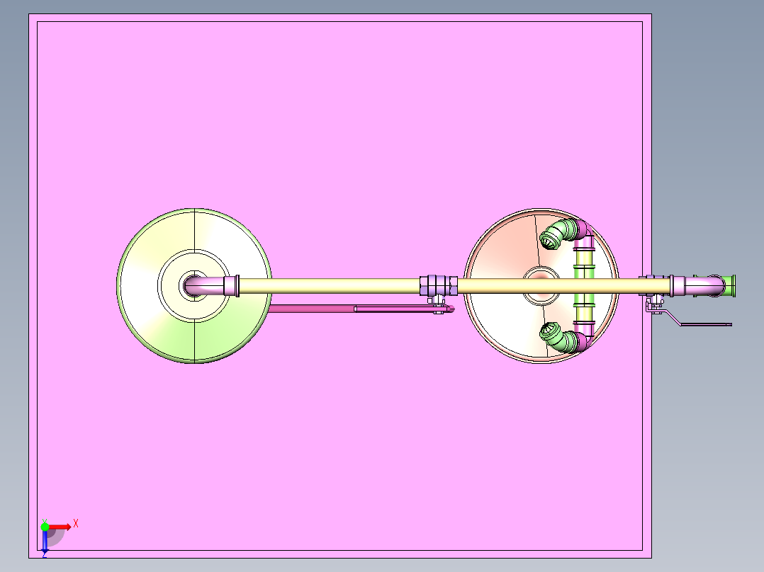 淋浴洗眼站俯视图
