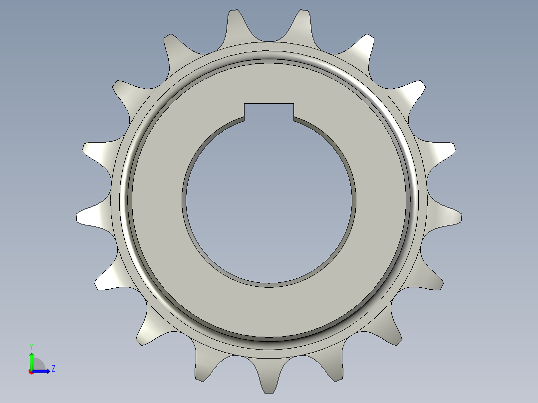 LC18MN-03-04取料台主动链轮10A-17T左视图
