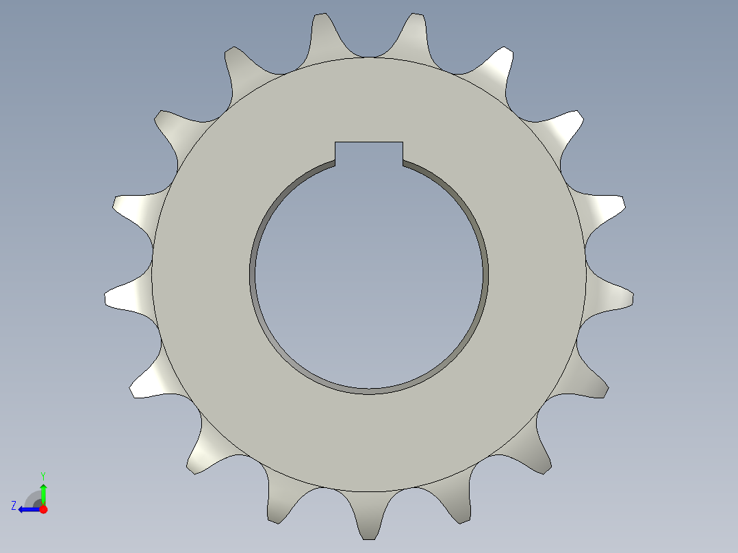 LC18MN-03-04取料台主动链轮10A-17T右视图