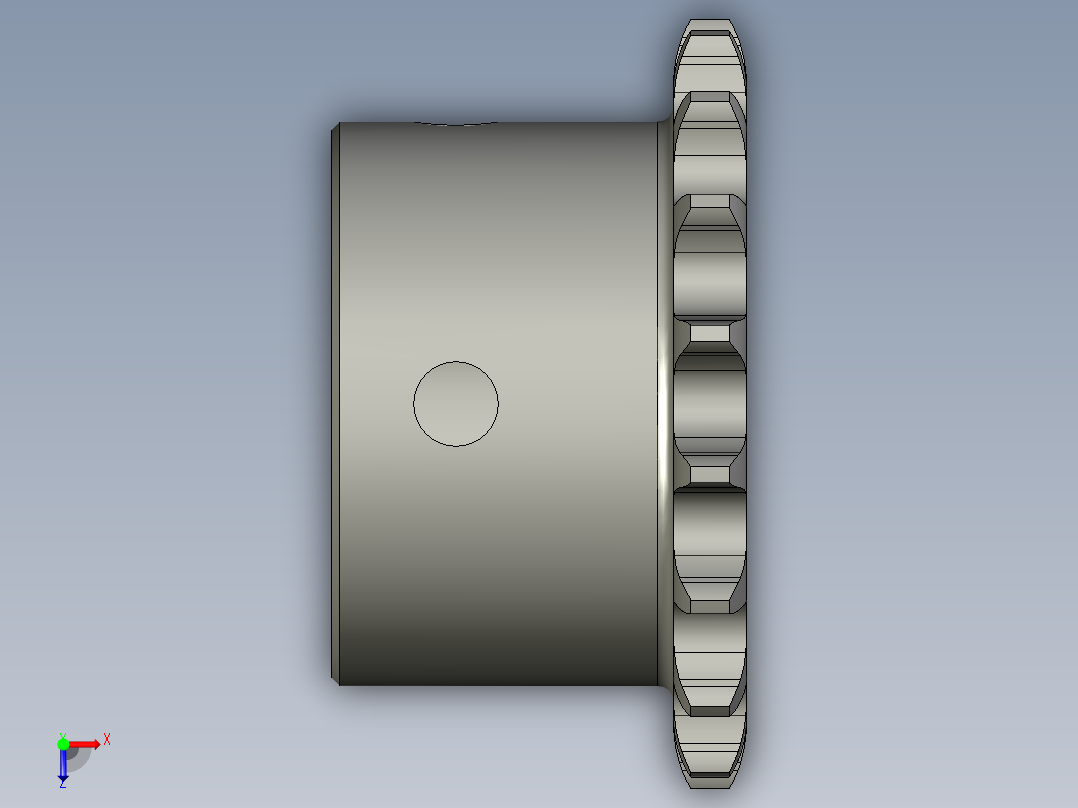 LC18MN-03-04取料台主动链轮10A-17T俯视图