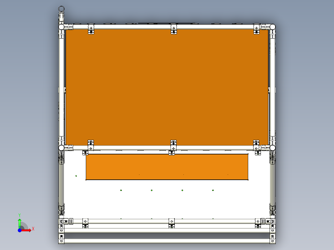 单工位精益生产架前视图