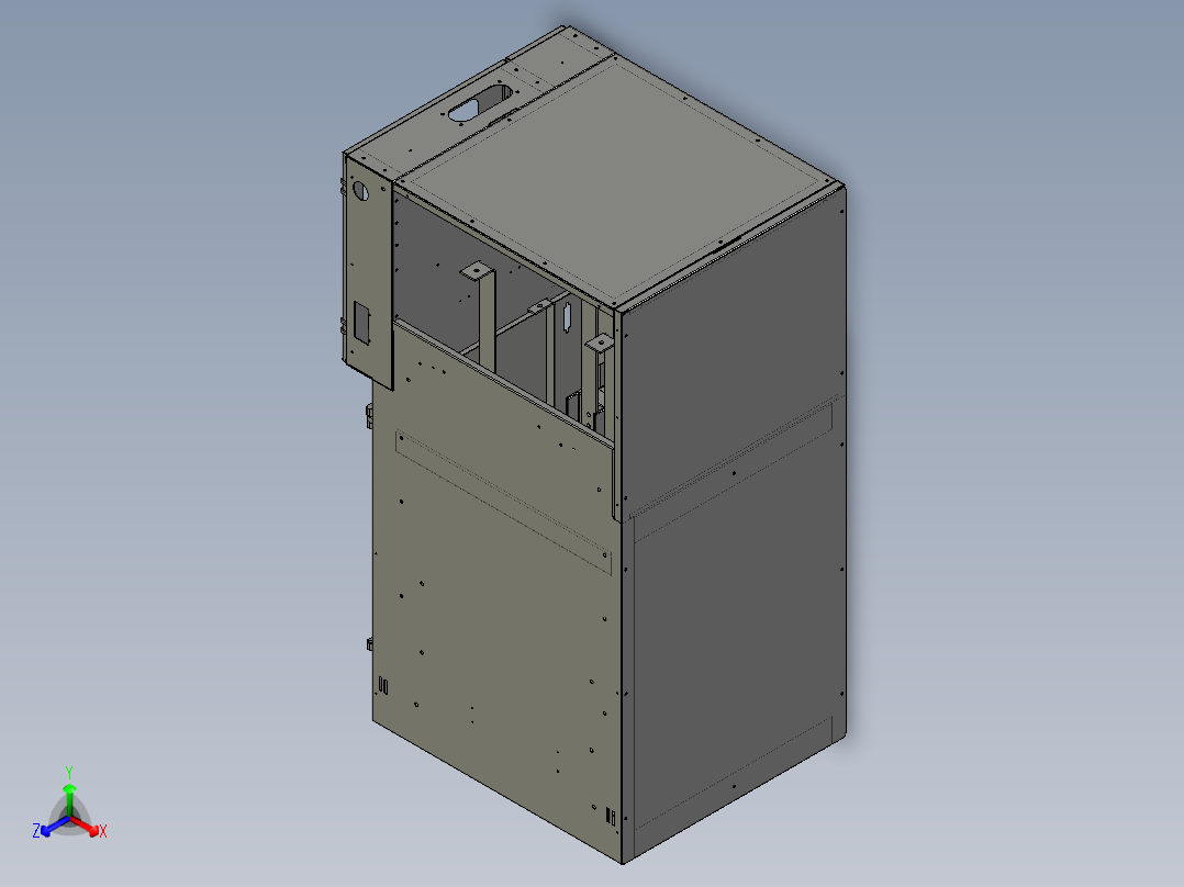 750X840X1600计量柜主视图