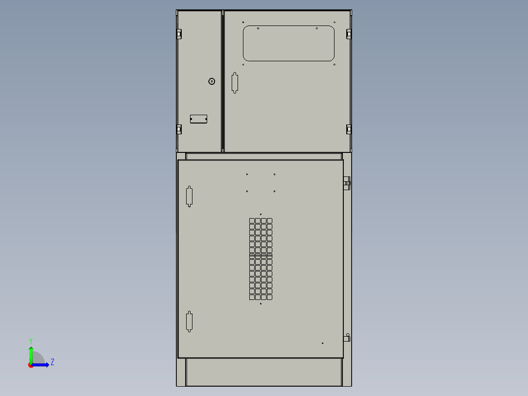 750X840X1600计量柜左视图